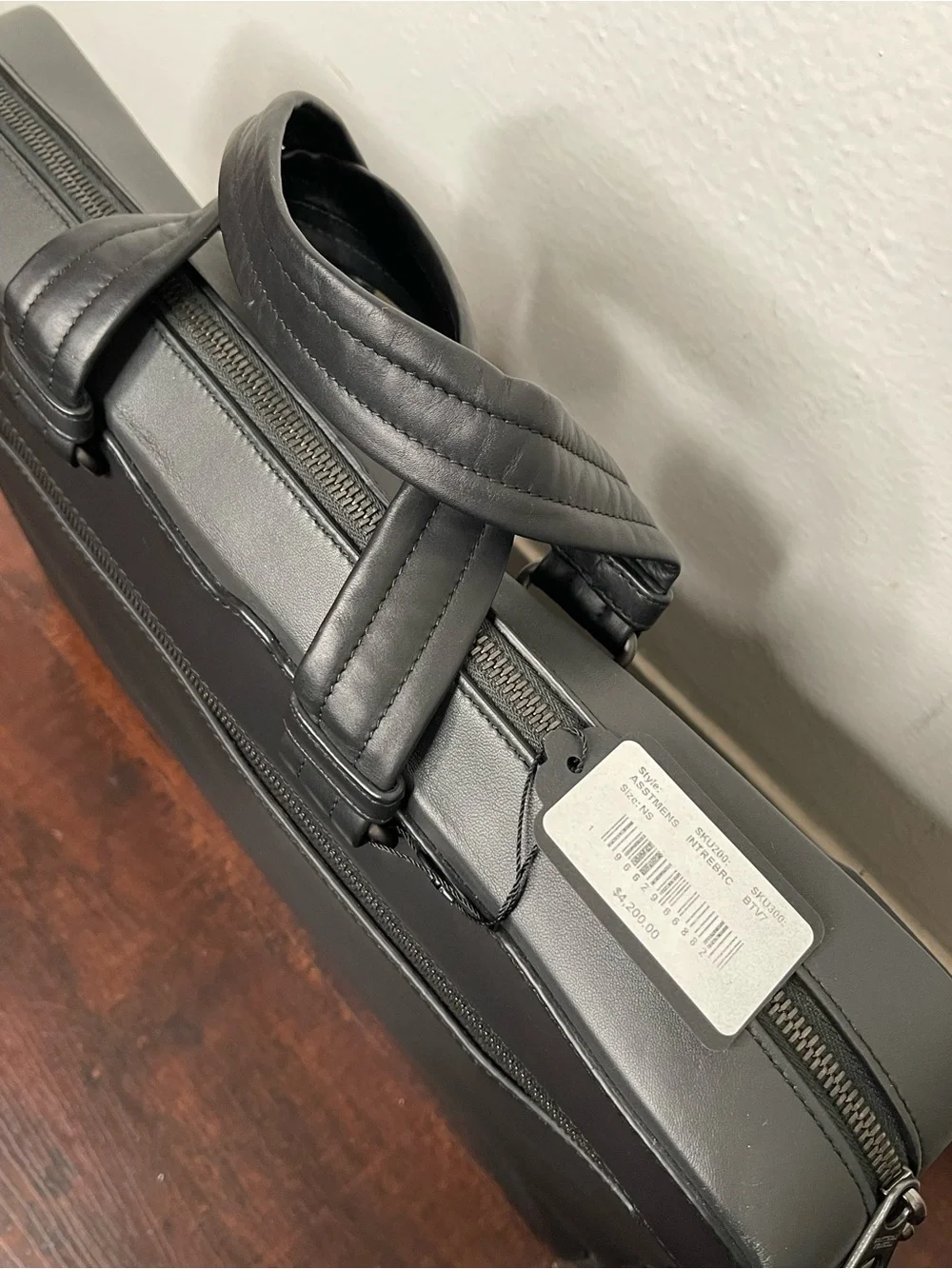 BOTTEGA VENETA BLACK LEATHER INTRECCIATO BRIEFCASE LAPTOP BAG $4200 RETAIL
